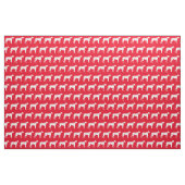 Great Dane Dog Silhouette Pet Red Stof (Fat Quarter)