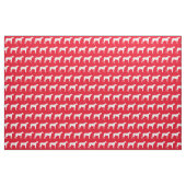 Great Dane Dog Silhouette Pet Red Stof (Fat Quarter)