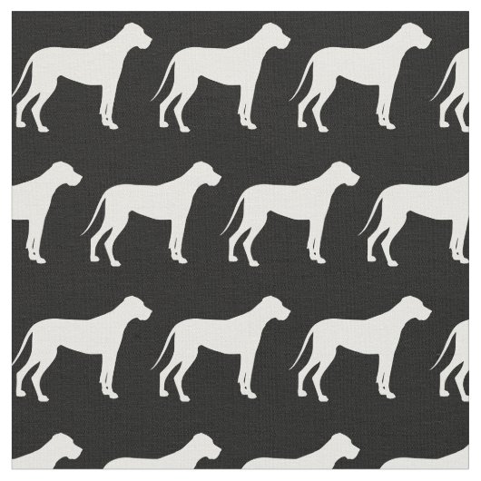Great Dane Dog Silhouette Pet Stof (Close Up)
