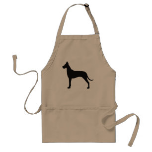 Great Dane Dog Silhouette Standaard Schort