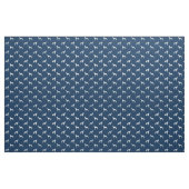 Great Dane Dog Silhouettes Pattern Blue en White Stof (Yard (91,4 cm))