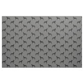 Great Dane Dog Silhouettes Pattern Grey and Black Stof (Fat Quarter)