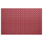 Great Dane Dog Silhouettes Pattern Red en White Stof (Yard (91,4 cm))