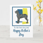 Great Dane Dog TriColour Vaderdag Kaart (Gele Bloem)