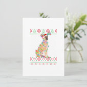 Great Dane Dog Ugly Sweater kerstpoppy Dog Lo Kaart (Staand voorkant)