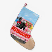 Great Dane Dog Valentijnsdag Truck Kleine Kerstsok (Voorkant (Hangend))