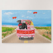 Great Dane Dog Valentijnsdag Truck Legpuzzel (Horizontaal)