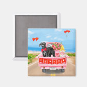 Great Dane Dog Valentijnsdag Truck Magneet (Voorkant / Achterkant)