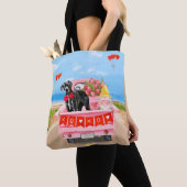 Great Dane Dog Valentijnsdag Truck Tote Bag (Dichtbij)