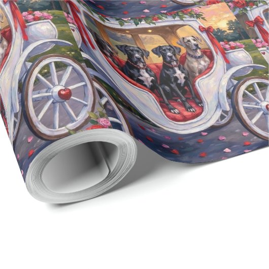 Great Dane Dog Valentine's Day Cadeaupapier (Rol Hoek)