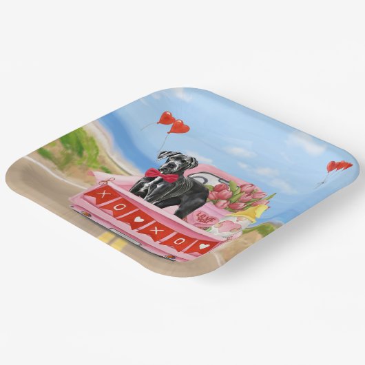 Great Dane Dog Valentine's Day Truck Papieren Bordje (Gebogen)