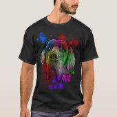 Great Dane Dog with Splash Art T-shirt (Voorkant)