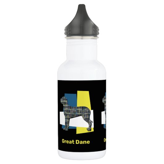 Great Dane Dog Yellow & Blue Grid Waterfles (Links)