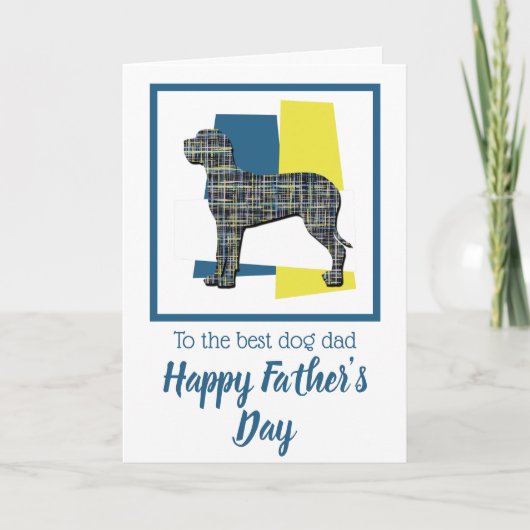 Great Dane Driehonden Vaderdagkaart Kaart (Voorkant)