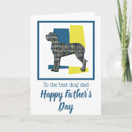 Great Dane Driehonden Vaderdagkaart Kaart