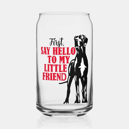 Great Dane eerst Blikvorm Glas (Achterkant)