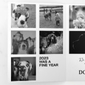 Great Dane eindejaarskaarten Drieluik Wenskaart (Binnenzijde eerst)