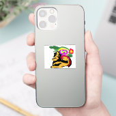 Great Dane en bloemen  Sticker (Telefoon)