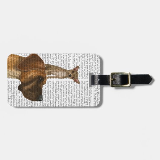 Great Dane en Chihuahua Bagagelabel (Voorkant horizontaal)