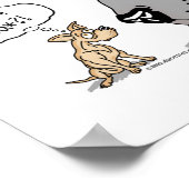 Great Dane en Chihuahua Blue Poster (Hoek)