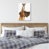 Great Dane en Chihuahua Canvas Afdruk (Insitu (Slaapkamer))