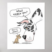 Great Dane en Chihuahua Harlequin Poster (Voorkant)