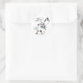 Great Dane en Chihuahua Harlequin Ronde Sticker (Tas)