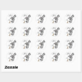 Great Dane en Chihuahua Merle Ronde Sticker (Vel)
