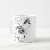 Great Dane en Chihuahua MerleB Koffiemok (Voorkant links)