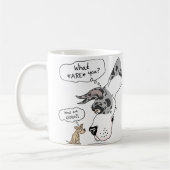 Great Dane en Chihuahua MerleB Koffiemok (Links)