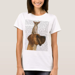 Great Dane en Chihuahua T-shirt