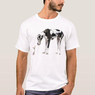 Great Dane en Chihuahua T-shirt