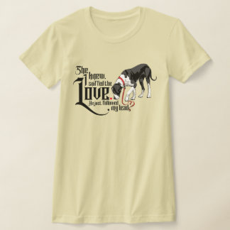Great Dane en haar bewijs, liefde is er T-shirt