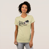 Great Dane en haar bewijs, liefde is er T-shirt (Voorkant volledig)