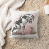 Great Dane en Schotse Terrier Cartoon Kussen (Deken)