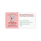 Great Dane-evenementlid voegt stationaire labels t (Voorkant)