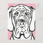 Great Dane Face Briefkaart (Voorkant)