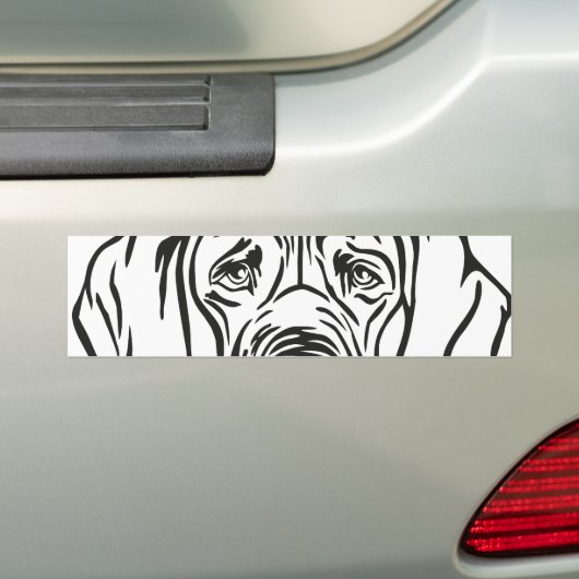Great Dane Face Bumpersticker (Op auto)