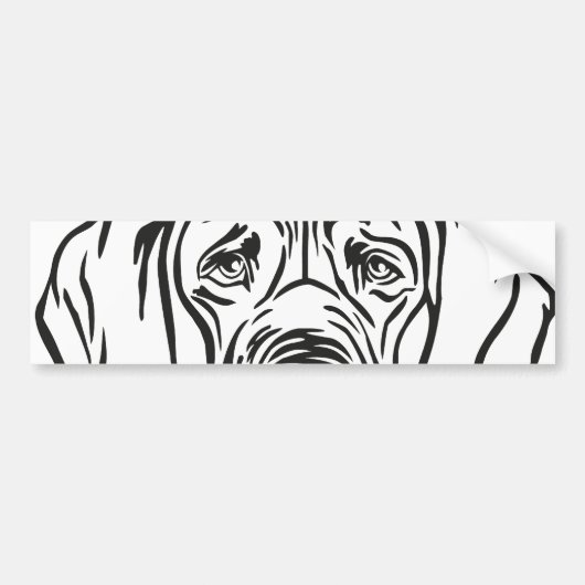 Great Dane Face Bumpersticker (Voorkant)