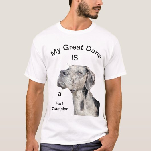 Great Dane Fart Funny T-shirt (Voorkant)