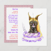 Great Dane Fawn Birthday Cake Kaart (Voorkant / Achterkant)