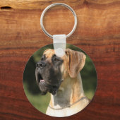 Great Dane - fawn/Deutsche Dogge - gelb Sleutelhanger (Voorkant)