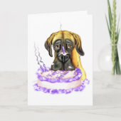 Great Dane Fawn UC Birthday Cake Kaart (Voorkant)