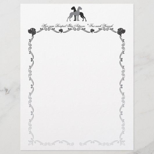 Great Dane Floral Border (Voorkant)