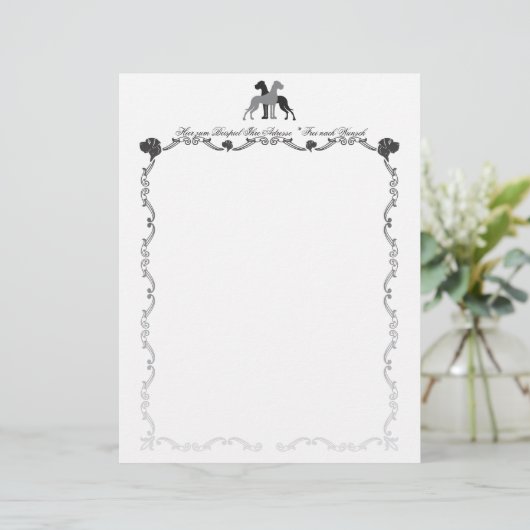 Great Dane Floral Border (Staand voorkant)