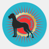 Great Dane fok  Ronde Sticker (Voorkant)