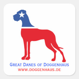 Great Dane fokker identiteit Vierkante Sticker