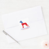 Great Dane fokker identiteit Vierkante Sticker (Envelop)