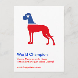 Great Dane-fokkerij marketing ansichtkaart wereldk Briefkaart