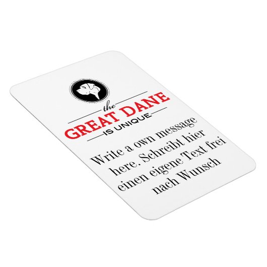 Great Dane foto magneet (Rechterzijde)